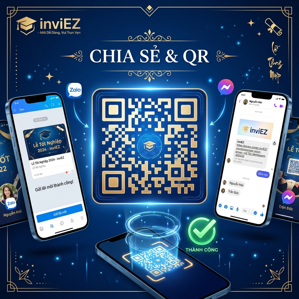 Cách tạo QR Code cho thiệp mời tốt nghiệp và sự kiện lớp